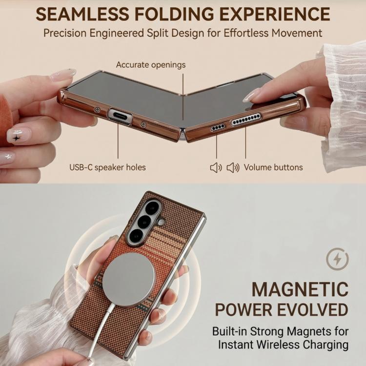 Rainbow Kevlar-Plaid Magnetic Case — Galaxy Z Fold8 Ultra