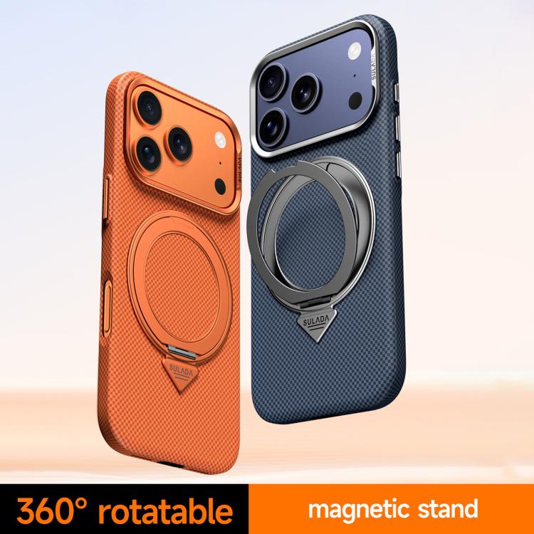 Kevlar Case with Rotating Stand – iPhone 18/17