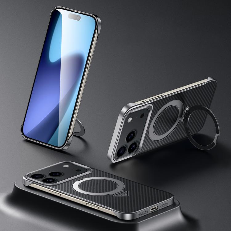Kevlar Skin-Feel MagSafe Case with Folding Ring Stand — iPhone 18 Pro