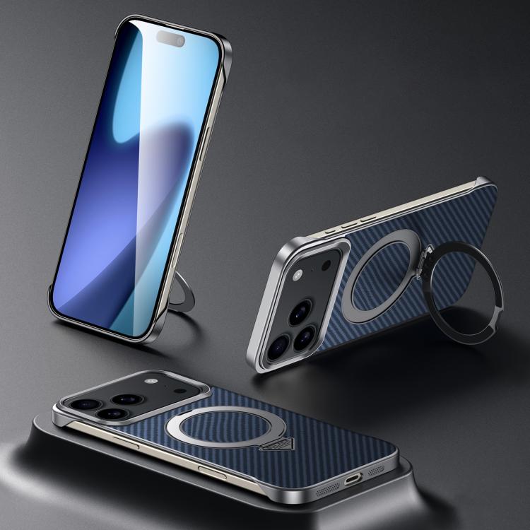 Kevlar Skin-Feel MagSafe Case with Folding Ring Stand — iPhone 18 Pro