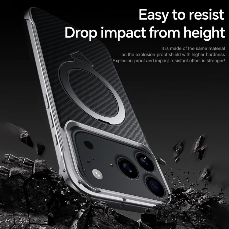 Kevlar Skin-Feel MagSafe Case with Folding Ring Stand — iPhone 18 Pro