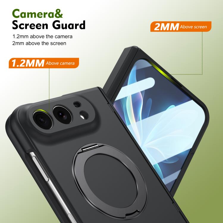 Rotation Ring Holder Hinge Case with Film — iPhone Duo