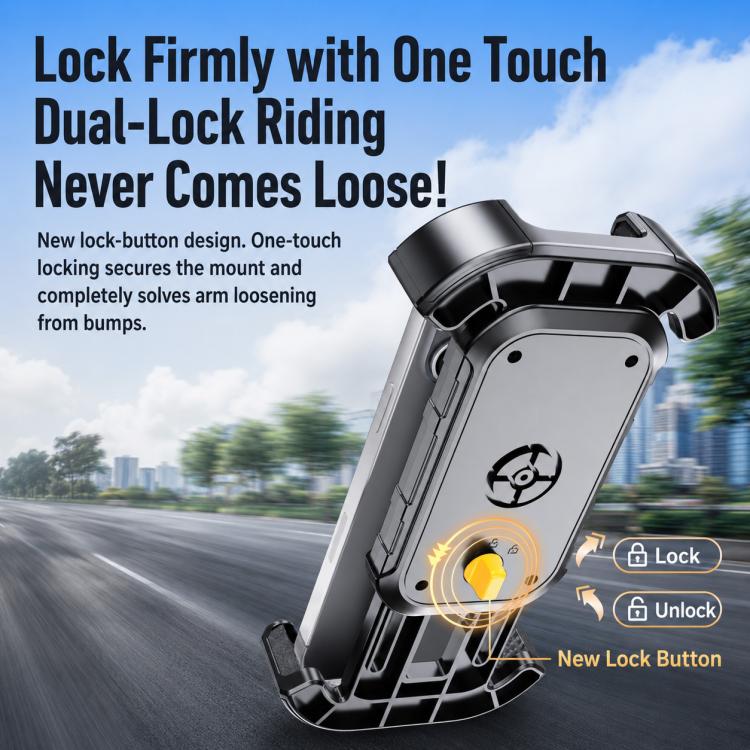 One-Push Locking Handlebar Phone Mount