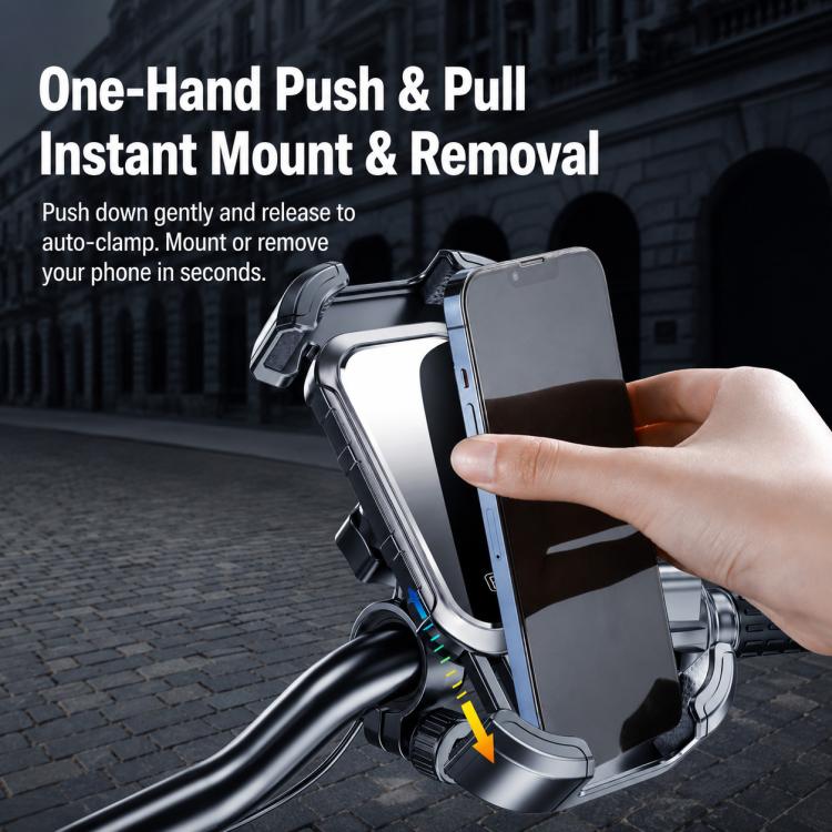 One-Push Locking Handlebar Phone Mount
