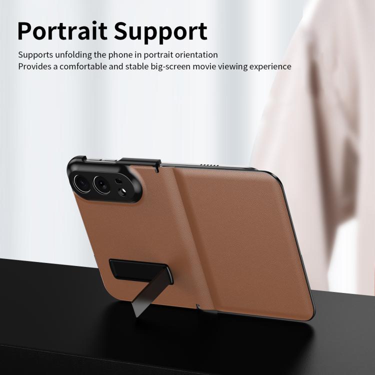 Flip Cover Folding Holder Vegan Leather Case — iPhone Duo