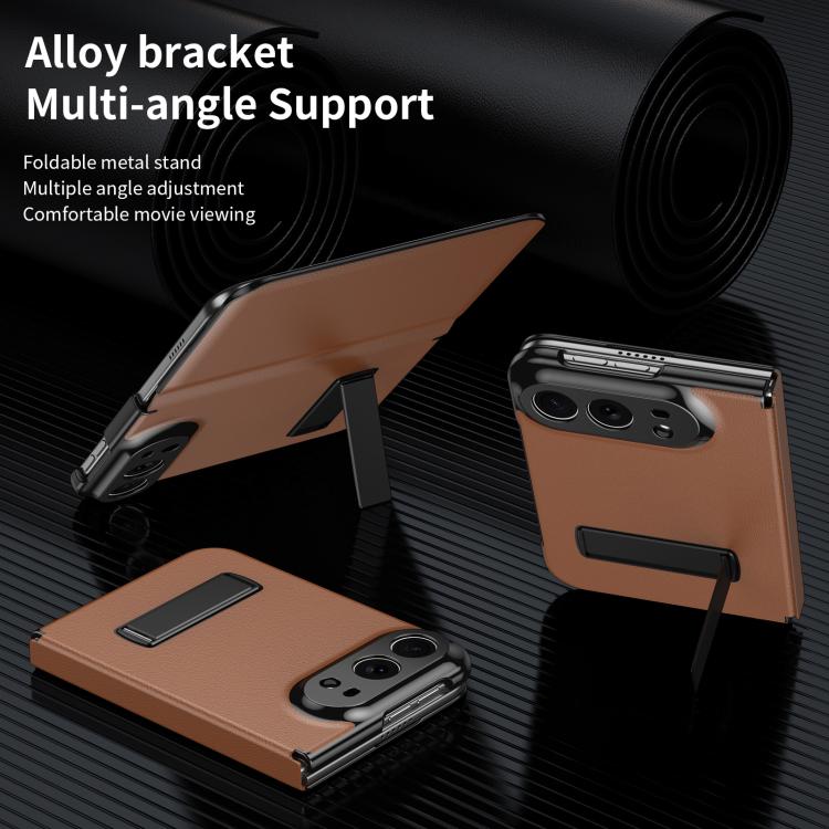 Flip Cover Folding Holder Vegan Leather Case — iPhone Duo