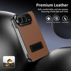 Flip Cover Folding Holder Vegan Leather Case — iPhone Duo