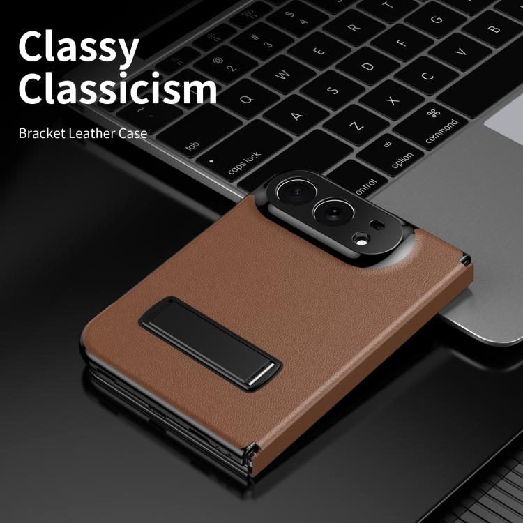 Flip Cover Folding Holder Vegan Leather Case — iPhone Duo