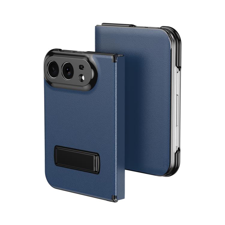 Flip Cover Folding Holder Vegan Leather Case — iPhone Duo