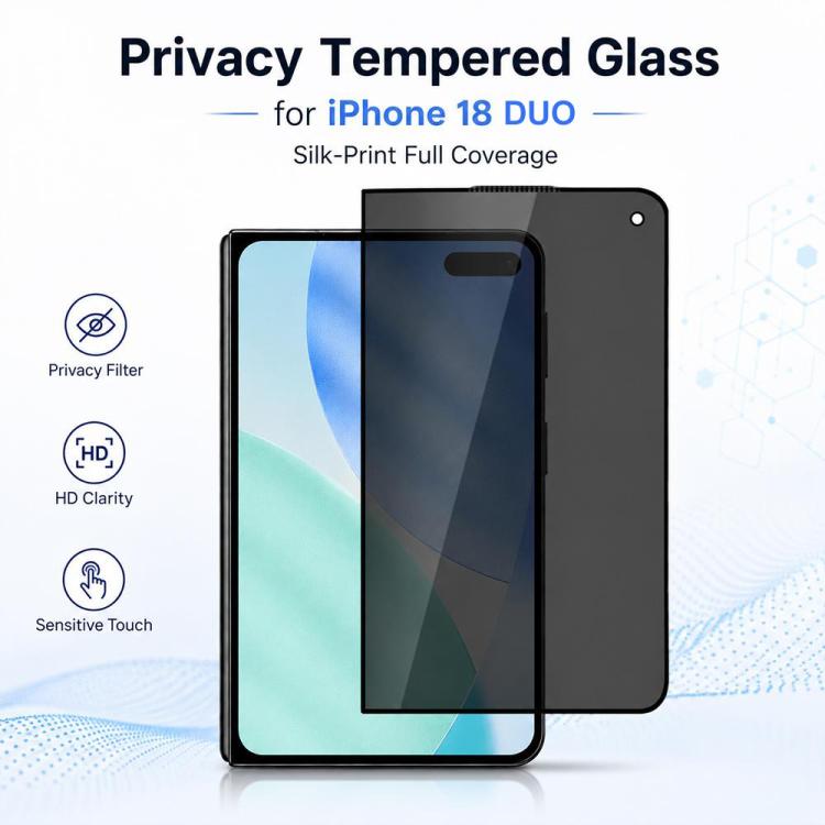 Silk-Print Anti-Spy Screen Protector — iPhone 18 Pro & More