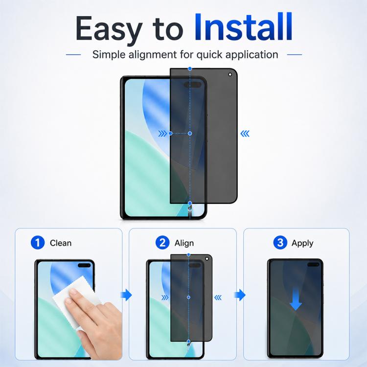 Silk-Print Anti-Spy Screen Protector — iPhone 18 Pro & More