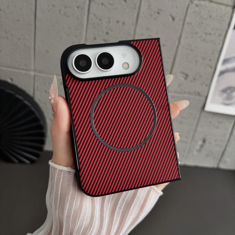 Fiber Texture Fine Circle Magnetic Case — iPhone Duo