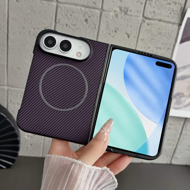 Fiber Texture Fine Circle Magnetic Case — iPhone Duo