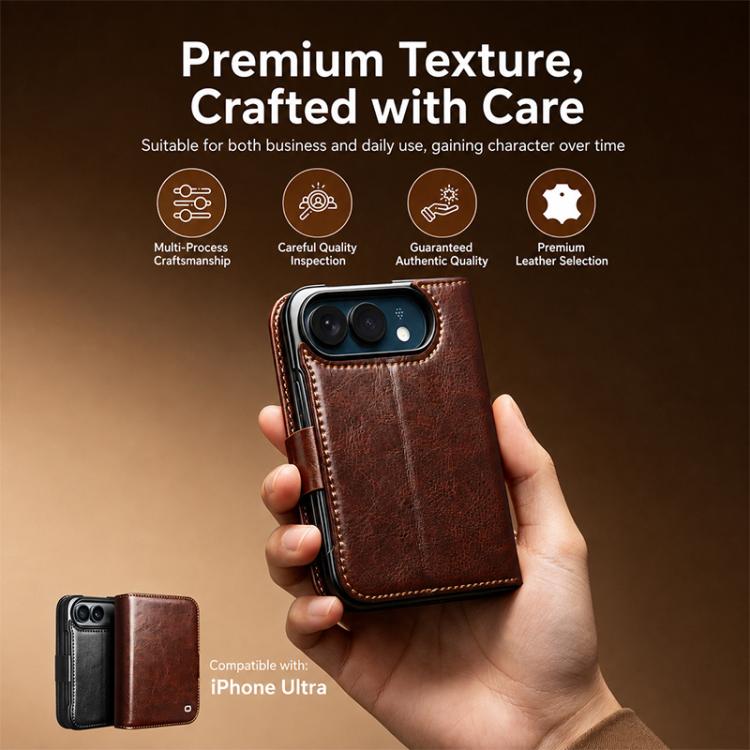 Magnetic Buckle Leather Case — iPhone Duo