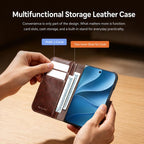 Magnetic Buckle Leather Case — iPhone Duo