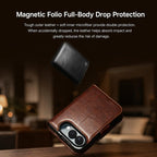 Magnetic Buckle Leather Case — iPhone Duo
