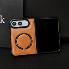 Crazy Horse Texture Magnetic PU Case — iPhone Duo