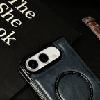 Crazy Horse Texture Magnetic PU Case — iPhone Duo