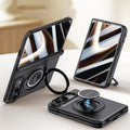 Premium HD Film Magnetic Case with Wrist Strap & Ring Holder — iPhone Duo