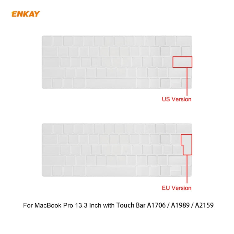 3-in-1 Matte Case with Keyboard Film — MacBook Pro 13.3 A1706 (EU Layout)