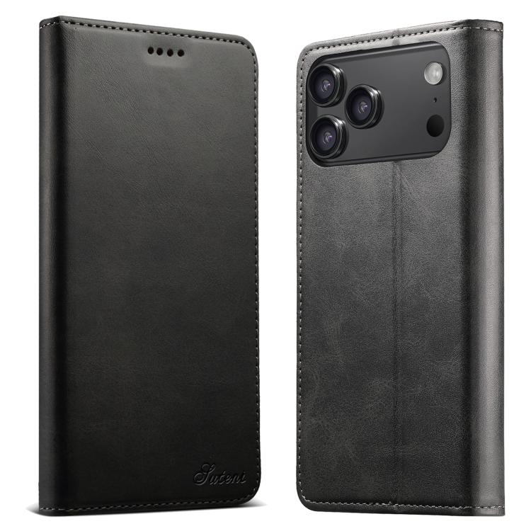 Calf-Texture Flip Leather Case with Kickstand — iPhone 18 Pro Max
