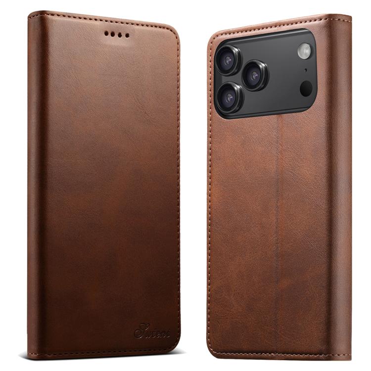 Calf-Texture Flip Leather Case with Kickstand — iPhone 18 Pro Max