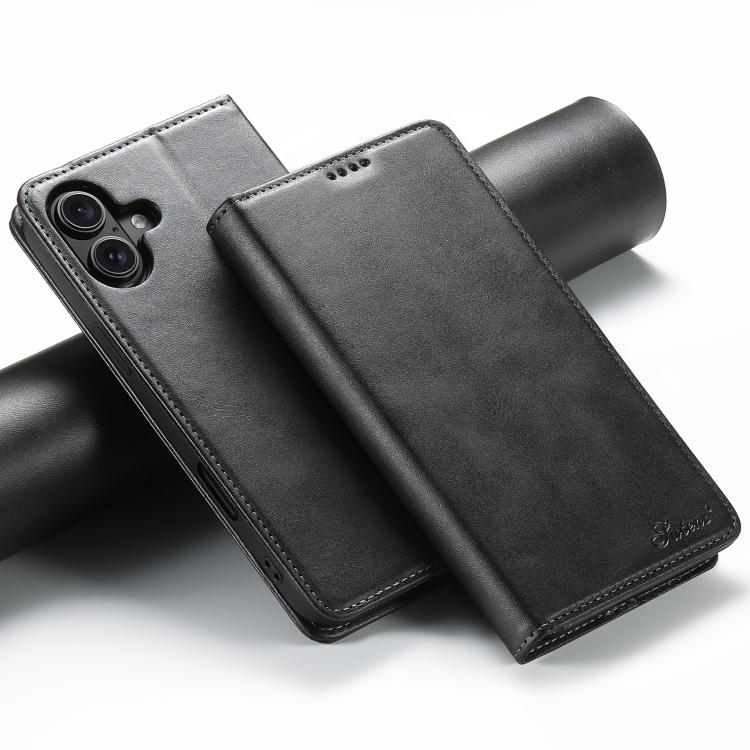 Calf-Texture Leather Flip Wallet Case — iPhone 18 Pro