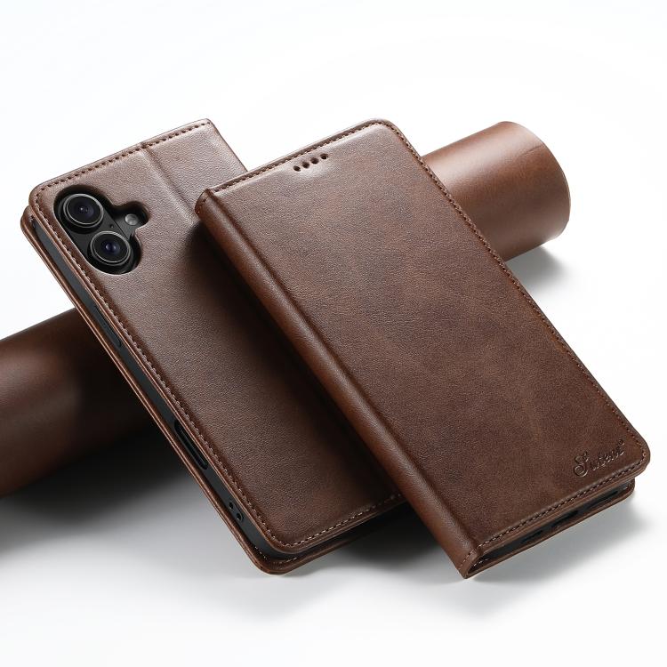Calf-Texture Leather Flip Wallet Case — iPhone 18 Pro