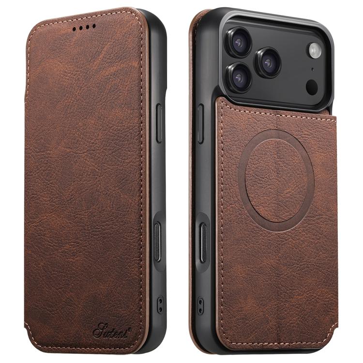 Retro Matte Litchi Leather MagSafe Case — iPhone 18 & More