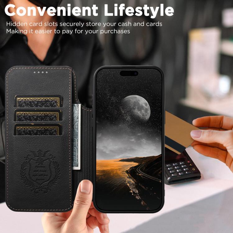 Retro Matte Leather MagSafe Case with Card Slots & Stand — iPhone 18 Pro