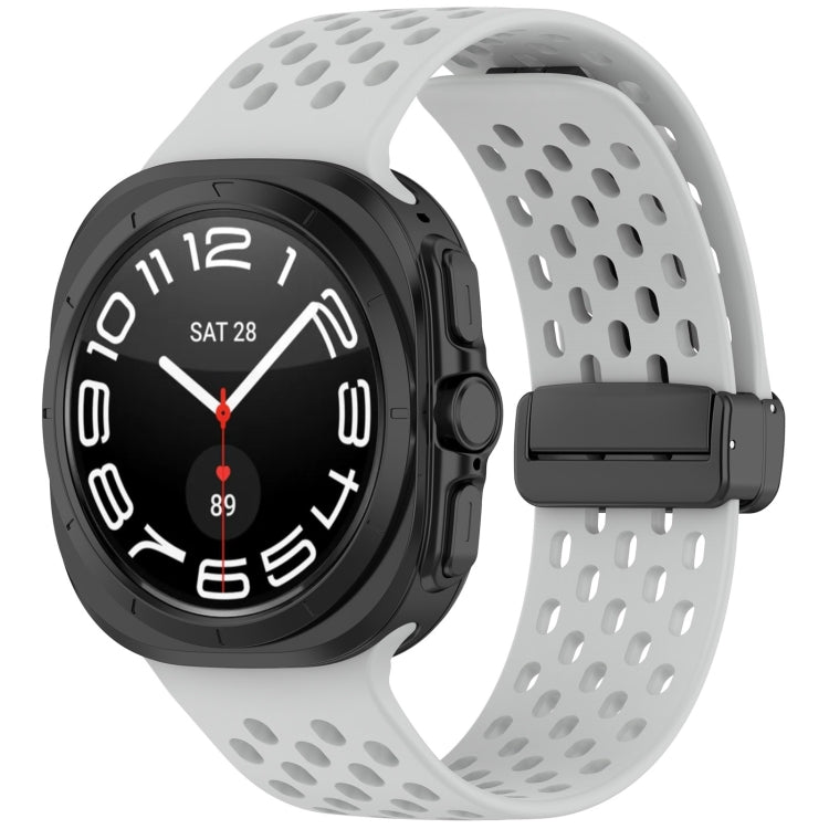 Magnetic Hole-Style Silicone Watch Band — Galaxy Watch Ultra