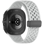 Magnetic Hole-Style Silicone Watch Band — Galaxy Watch Ultra