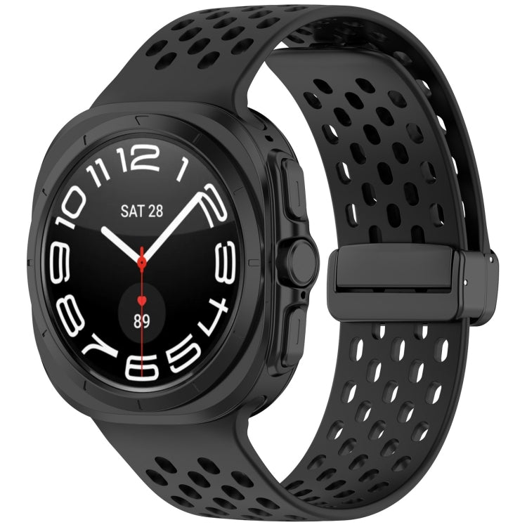 Magnetic Hole-Style Silicone Watch Band — Galaxy Watch Ultra