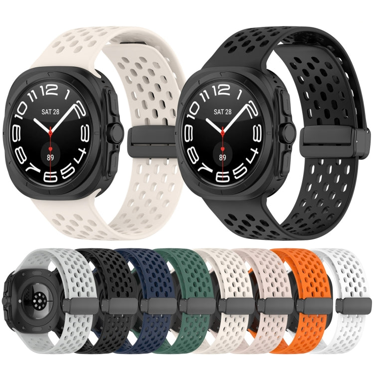 Magnetic Hole-Style Silicone Watch Band — Galaxy Watch Ultra