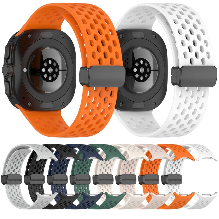Magnetic Hole-Style Silicone Watch Band — Galaxy Watch Ultra