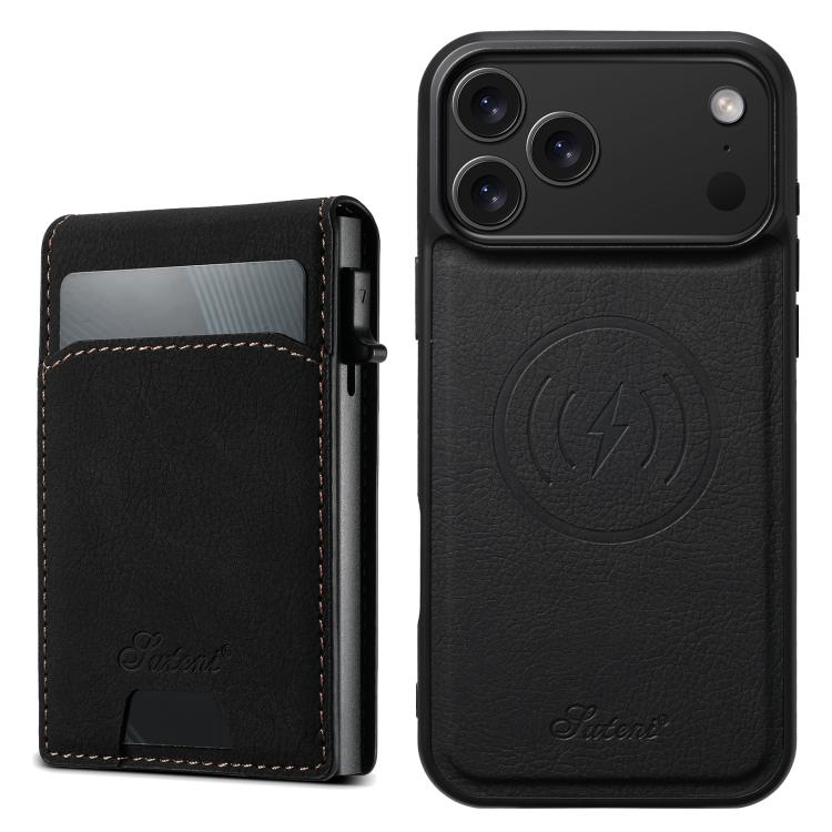 2-in-1 MagSafe Card Case, Litchi Leather — iPhone 18 Pro Max