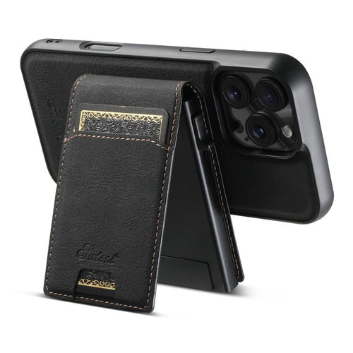 2-in-1 MagSafe Card Case, Litchi Leather — iPhone 18 Pro Max