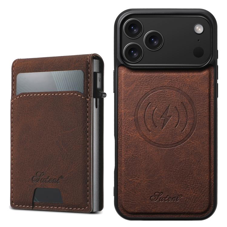 2-in-1 MagSafe Card Case, Litchi Leather — iPhone 18 Pro Max