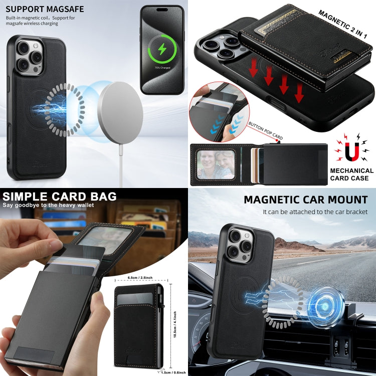 2-in-1 MagSafe Card Case, Litchi Leather — iPhone 18 Pro Max & More