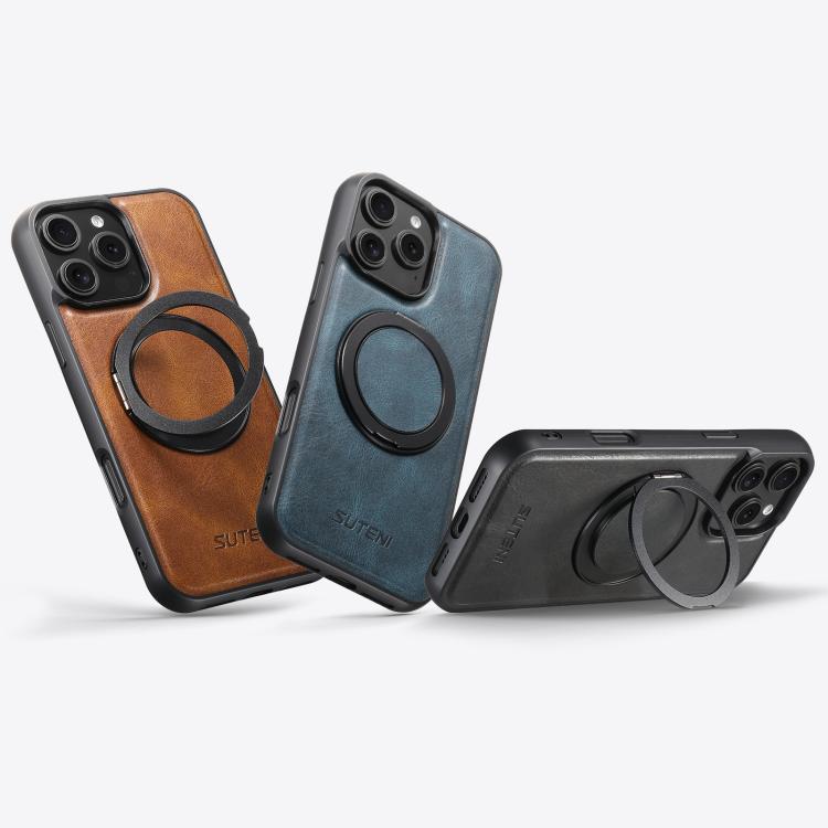 Oil-Wax Leather MagSafe Case with 360° Rotating Stand — iPhone 18 Pro
