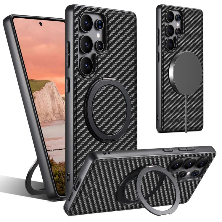 Carbon-Fibre Kickstand MagSafe Case — Galaxy S Series