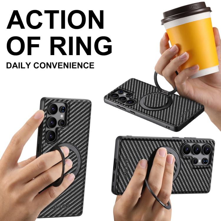 Carbon-Fibre Kickstand MagSafe Case — Galaxy S Series