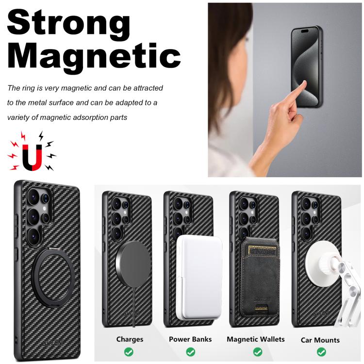 Carbon-Fibre Kickstand MagSafe Case — Galaxy S Series