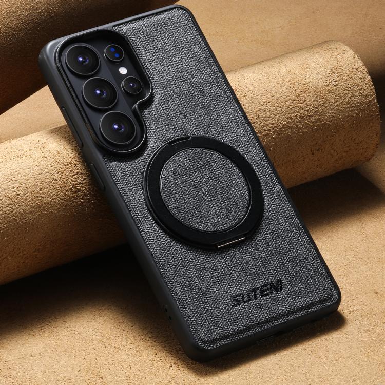Denim-Leather MagSafe Case with 360° Kickstand — Galaxy S26