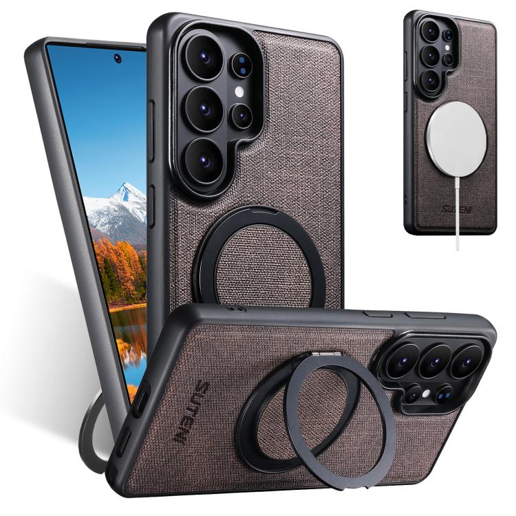 Denim-Leather MagSafe Case with 360° Kickstand — Galaxy S26