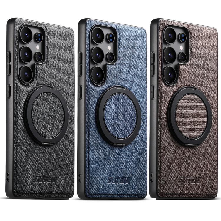 Denim-Leather MagSafe Case with 360° Kickstand — Galaxy S26