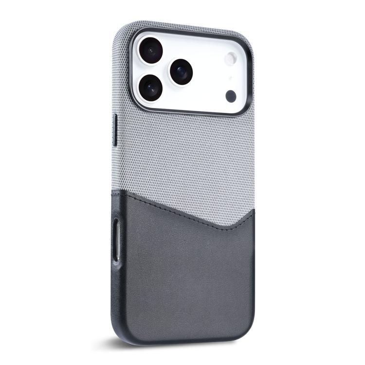 Cloth-and-Leather MagSafe Case with Card Slot — iPhone 17 Pro