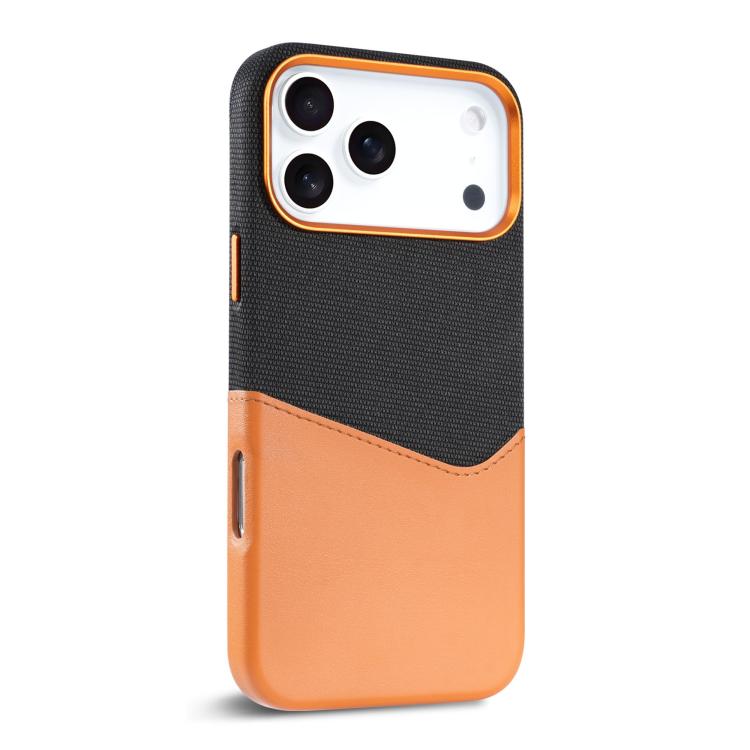 Cloth-and-Leather MagSafe Case with Card Slot — iPhone 17 Pro