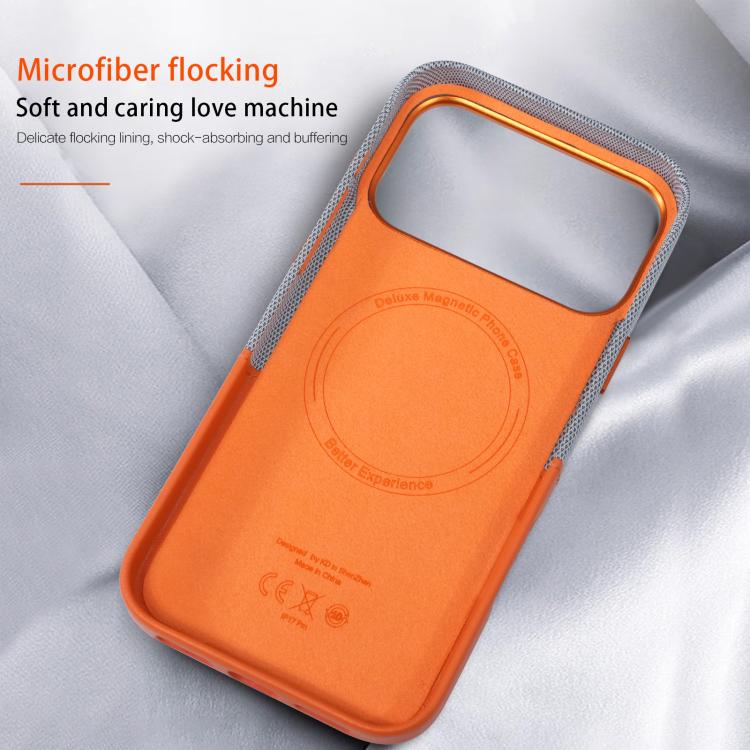 Cloth-and-Leather MagSafe Case with Card Slot — iPhone 17 Pro