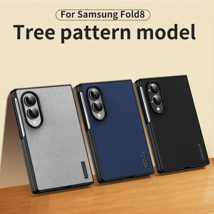 Tree Bark Leather Shockproof Case — Galaxy Z Fold8 Ultra